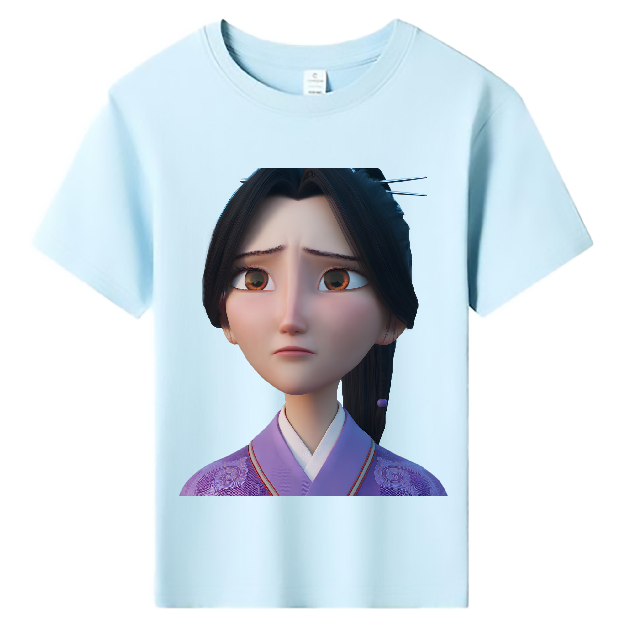 （画像用） Ne Zha 2 ナタ 魔童の大暴れ 綿100％キッズTシャツ（フロントプリント）